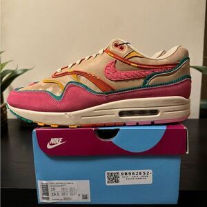 Nike Air Max 1 Familia FN0598-200 Hemp Pinksicle Sanddrift Glacé Rose Size 15